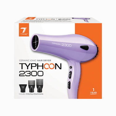 Tyche Typhoon 2300 Ceramic Ionic Hair Dryer Lavender - ANNS BEAUTY SUPPLY